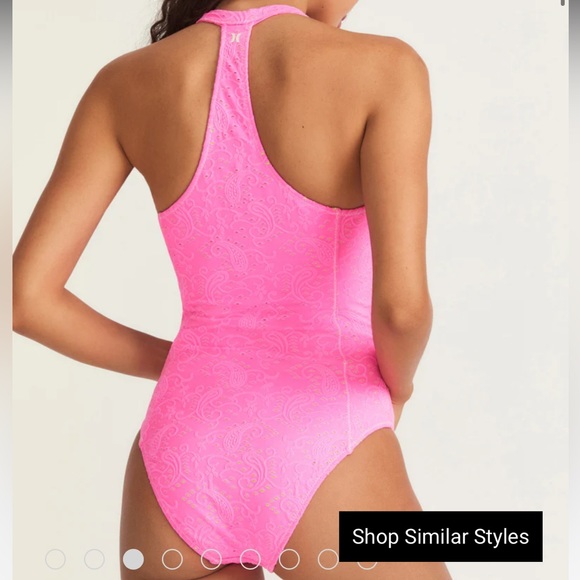 NEW LOVESHACKFANCY X HURLEY - EYELET PAISLEY MODERATE ONE PIECE - Picture 2 of 10